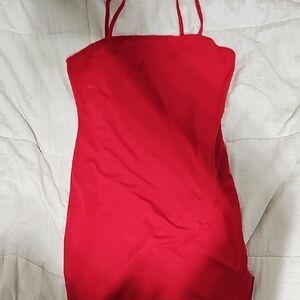 SHEIN Red Strappy Dress